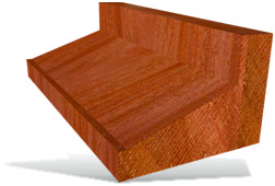 Classical cove router bit profile wood example
